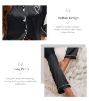 Conjunto De Pijamas Para Mujer Estilo Victoriano Con Bordado Camiseta De Manga Larga Y Pantalones Largos 2 Piezas Pijama De Dormir Loungewear De Poliéster Y Elástico - details 25