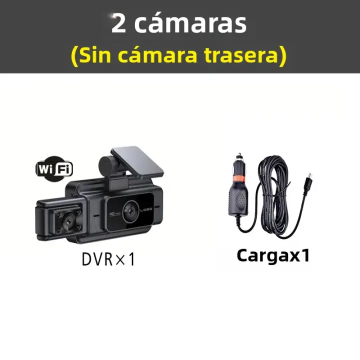 Cámara De Interior Wifi 3 Canales 1080P Para Coche DVR Grabadora De Vídeo Negocio Negro Con Lente Para Cabina Y Parking Monitor - 1
