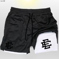 Shorts De Entrenamiento Para Hombre 2 En 1 Running Yoga Fitness Gimnasio Leggings De Compresión Deporte MMA Talla Verdadera - details 4