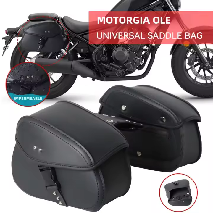 Bolsas De Sillín Universales Para Motocicleta Almacenamiento De Herramientas Y Luggage Bolsa De Atrás Para Honda Yamaha Suzuki Harley 883 - 1