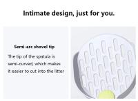 Escobilla Para Taza De Arena Para Gatos Plástica Con Base Herramienta De Limpieza Para Caja De Arena Adecuada Para Gatos Y Gatitos Suministros Para Gatos - details 5