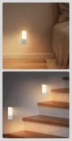 Lámpara LED De Sensor De Movimiento Recargable Para Armario Cocina Dormitorio Escaleras Luz Nocturna Wireless Rectangular - details 5