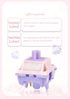 MMD Princess Switch V4 Para Teclado Mecánico PC Pre Lubed PA66 LY HIFI 5pin 28g 38g 45g 48g 53g 62g Accesorio De Alta Calidad - details 6