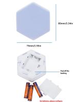 6pcs Luz De Pared LED Hexagonal De Control Táctil Luz De Noche Sensible Al Toque Luz De Celdas De Miel Luces Nocturnas - details 9