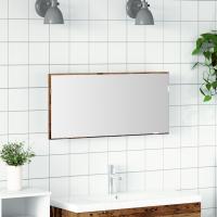 Gabinete de Espejo de Baño vidaXL con Luz LED Madera Vieja 80x37 cm - details 0