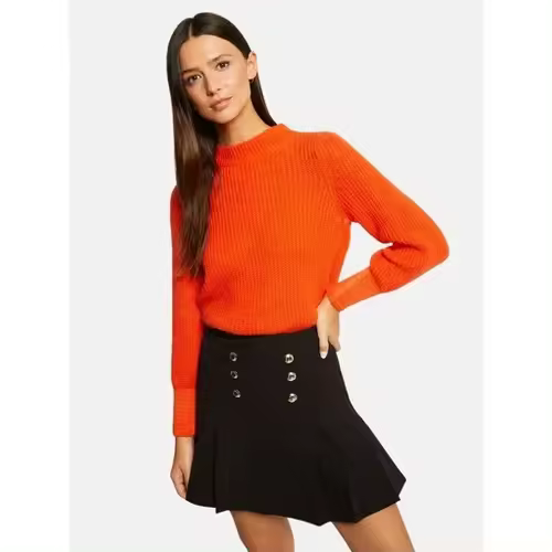Jersey Morgan cuello cerrado naranja: Cómodo jersey de cuello cerrado en color naranja - ¡un estilo que te encantará! - 1