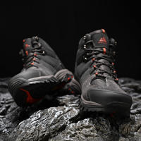 Botas De Senderismo HIKEUP Para Hombre Suela Antideslizante Alta Transpirables Impermeables De Cuero Sintético Y Malla Para Otoño E Invierno - details 19