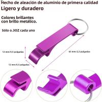 20Pcs Abrebotellas Portátil De Aluminio Con Llavero Para Cerveza Y Bebidas Para Fiesta Y Boda Abrebotellas De Metal Duradero - details 7