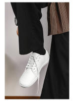 Zapatos Para Hombre Minimalistas De Cuero Split Cómodos Y Transpirables Zapatillas De Caminar Zapatos Casuales Blancos Con Suela De Goma - details 16