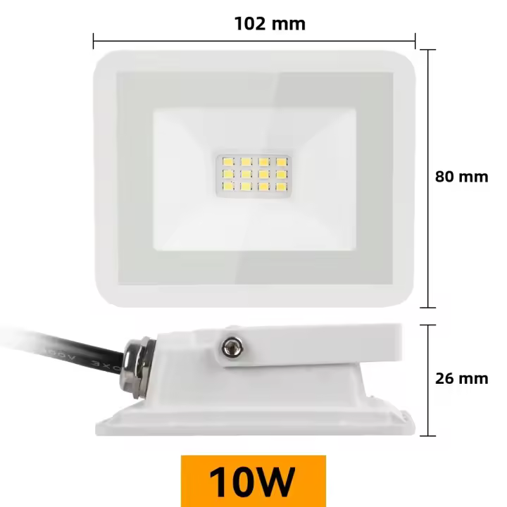 Luz De Enfriamiento LED Exterior IP65 10W 20W 30W 50W 100W Calor/Cielo Blanco Para Jardín Y Garage Con Fuente De Alimentación AC220V - 1