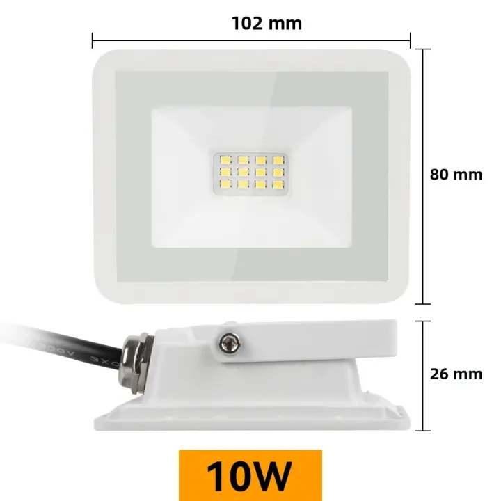 Luz De Enfriamiento LED Exterior IP65 10W 20W 30W 50W 100W Calor/Cielo Blanco Para Jardín Y Garage Con Fuente De Alimentación AC220V - 1