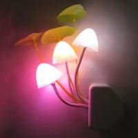 Lámpara De Hongo LED Colorido Con Sensor De Luz 3 LEDs Luz Nocturna De Habitación EU & US Plug 220V Decorativa Para Dormitorio - details 1