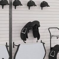vidaXL Soporte de silla de montura de pared hierro negro - details 2