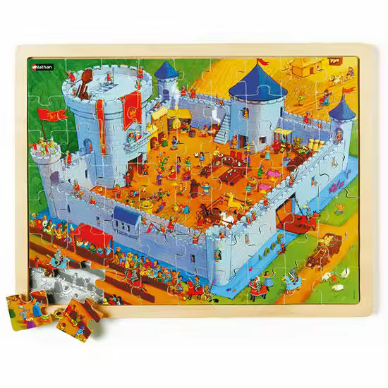 La Vida En El Castillo. Puzzle de Madera 63 pzs. - 1