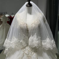 Velo De Novia De 2 Niveles Con Comb Largo Hasta El Final De Los Dedos Vinoprom Material De Poliéster Fibra De Bambú Origen Jiangsu China - details 1