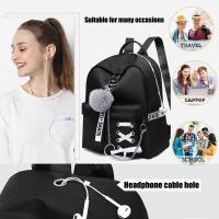 Mochila Oxford Para Mujer Impermeable Con Hombros Estilo Retro Para Niñas Estudiantes Bolsa De Libros Moda Casual Con Cierre De Cremallera - details 0