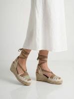 Calzados soraia, Sandalias Alpargatas de Cuña para Mujer con Tiras Cruzadas y Cordones para Atar al Tobillo, Calzado de Verano Bohemio - details 17