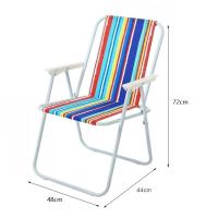 LILI HOME Pack de 2 Sillas Plegables de Hierro y Lona | Resistentes y Versátiles Medidas: 48 cm (ancho) x 44 cm (fondo) x 72 cm (alto) Su diseño funcional las hace ideales para interiores y exteriores, perfectas para jardín, terraza, balcón, camping o reu - details 1