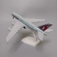 Modelo De Avión De Aleación De Metal Qatar Classic Airways 380 20cm Con Ruedas De Aterrizaje Juguetes Y Regalos Para Jóvenes - details 5