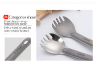 Tiartisan Cuchara De Titanio Ultraligera Con Mango Largo Para Camping Y Exterior Utensilio De Comedor Pulido Mate Portátil - details 11