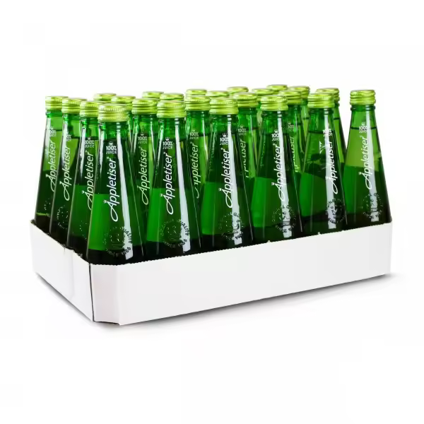Caja 24 unidades Appletiser 235ml vidrio - Refresco de Manzana natural con burbuja fina - 1