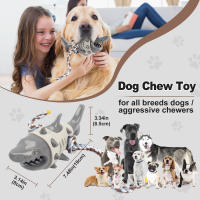 Juguetes Para Morder De Perro En Forma De Tiburón Con Correa Juguetes Interactivos Para Limpieza De Dientes Y Entrenamiento Resistentes Al Morder Suplemento Para Mascotas - details 6