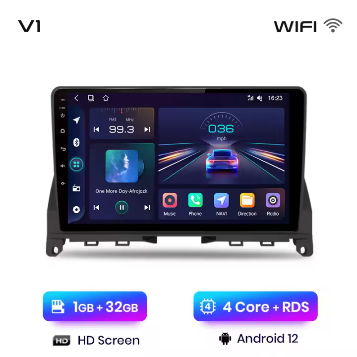 Junsun Android 13 Radio Para Mercedes Benz C Class 3 W204 S204 2006 2007 2008 2009 2010 2011 DSP Navegación GPS Reproductor Multimedia 2 DIN Inalámbrico CarPlay Android Auto Radio - 1