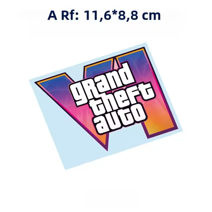 Pegatina De Coche Creativa GTA6 R Star Personalizada Vinilo Impermeable Para Ventanas Traseras Y Cuerpo Del Vehículo Decoración DIY - 1