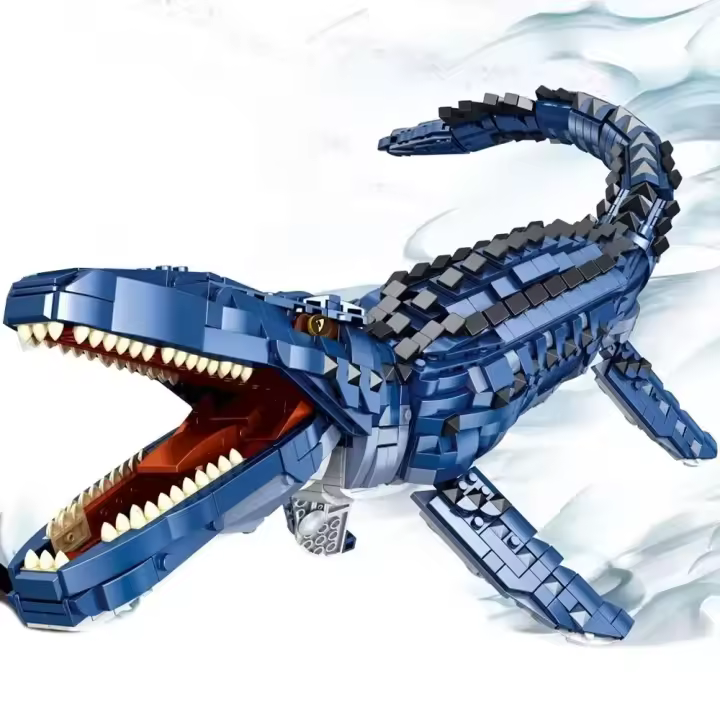 Bloques De Construcción Creativos Move Dinosaurios Ideas Juguete De Modelado Jurassi Park Mosasaurus Del Mar Set De Regalo Para Navidad 1859pcs Unisex 14+ Años - 1