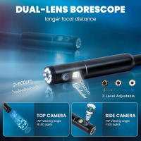 Cámara De Endoscopia Industrial 1080P HD Impermeable IP67 Inspección Borescope Desagüe Cámara Serpiente 8mm Pantalla 4.3 Pulgadas Para Automóviles - details 4
