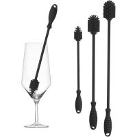 Cepillo de silicona con mango largo para limpiar biberones, termos y recipientes de cuello estrecho. - details 0