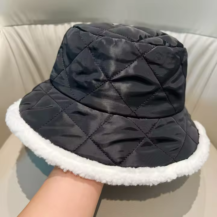 Gorra De Algodón Invierno Gorra Ligera Y Caliente Gorra De Basinal Moda Versátil Plegable Gorra De Plush Para Mujer Gorra De Panama De Pollo - 1