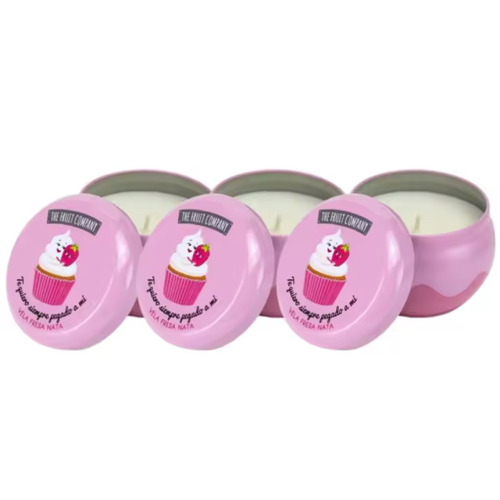 Ambientadores 360 - Pack de 3 Velas Perfumadas The Fruit Company – Cera Vegetal 150g, 1 Mecha, Duración 40h, Con Extractos Naturales – Aroma Duradero y Relajante - 1