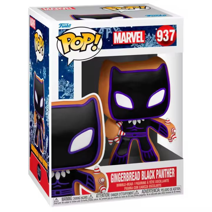 Funko Pop Figura Navideña Black Panther Marvel - 1