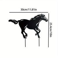 Palos De Jardín De Metal En Silueta De Caballo Regalo Perfecto Para Amantes De Los Caballos Arte Decorativo Para El Jardín Ornamentos Para Jardín Para Hombres Y Mujeres - details 2