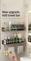 Estante De Baño Montado En La Pared Racks De Inodoro No Perforado Capaz De Drenar Agua Organizador Multifuncional Para El Hogar - details 4