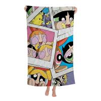 Toalla De Baño De Algodón Y Poliéster Con Diseño De Cartoon Powerpuff Girls Toalla De Playa Kawaii Para Niños Absorbente Y Secado Rápido Tallas Variadas - details 3