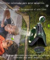 Ventilador solar temporizado para acampar con luz, repelente de mosquitos, ventilador exterior con celda solar y luz LED, ventilador de carga inversa de 5200mAh, adecuado para actividades en el hogar y al aire libre - details 2