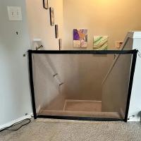 Valla Para Perros Con 6ganchos Red Aislada Para Escaleras Puerta Plegable Malla Respirable Jaula De Juego Para Seguridad De Perros - details 6