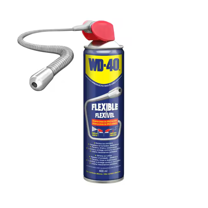 WD 40 WD-40 Multiuso Flexible 400ml. Lubricante, Desplazador de Humedad, Aflojatodo, Protección Contra el óxido, Dieléctrico - 1