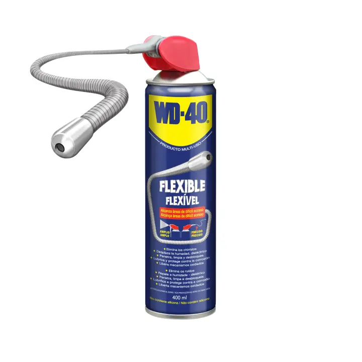 WD 40 WD-40 Multiuso Flexible 400ml. Lubricante, Desplazador de Humedad, Aflojatodo, Protección Contra el óxido, Dieléctrico - 1