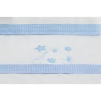 Don Algodón TRIPTICO MINICUNA TELA 100% ALG. VIGGO BLANCO-AZUL DON ALGODON - details 0