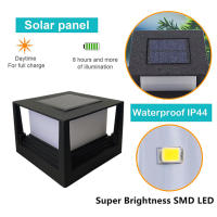 Lámpara Solar LED Impermeable Para Exterior Iluminación De Pared De Jardín Decorativa Para Camino Y Patio Luz De Columna Solar Para Jardín - details 5