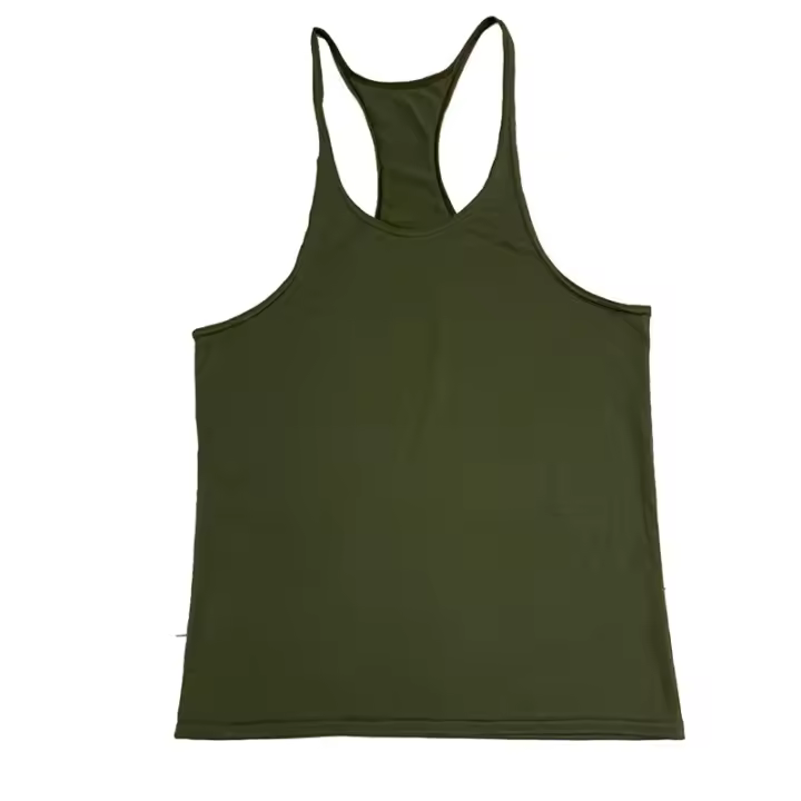 Chaleco De Entrenamiento Casual Para Hombres De Color Sólido Talla Grande Estilo Europeo Y Americano Para Verano - 1