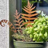 Juego De Palos De Metal Con Hojas De Hierba Rustica Para Jardín Arte De Exterior Adorno Para Jardín Y Casa Decoración De Yarda - details 5