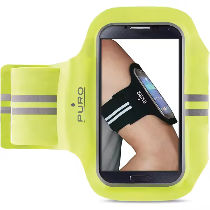 Brazalete Universal Puro Sport para móvil de hasta 5'' color lima. - 1