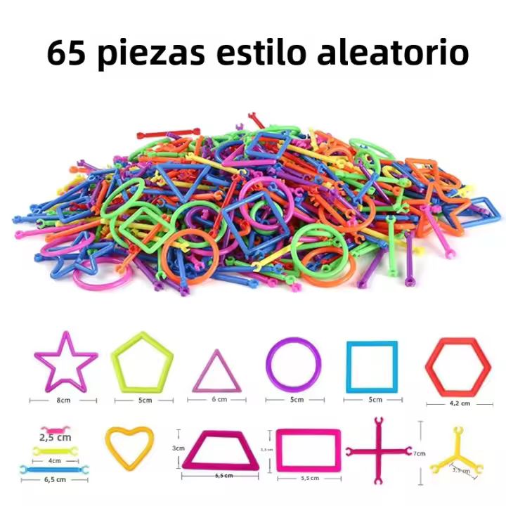 Juguetes De Bloques De Construcción Para Niños Casa De Copos De Nieve Educativo Temprano Rompecabezas De Aprendizaje Regalos De Cumpleaños Para Niños Material Plástico - 1