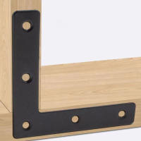 12pcs Gancho L Negro Para Muebles Accesorios De Hardware Para Reparación Rápida De Mesas Y Sillas Abrazadera De Esquina Fija De 40mm 50mm 80mm - details 3