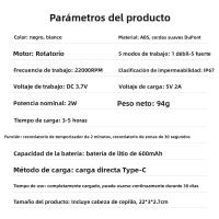 Cepillo De Dientes Eléctrico Recargable Para Adultos Con Cerdas Suaves Y Cabezas De Cepillo Rotatorias Inteligente Timer Limpieza Profunda Modos De Limpieza Placa Eliminación Blanqueamiento Masaje IP67 Impermeable - details 7