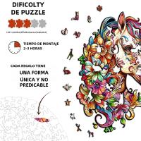 Rompecabezas De Madera Con Forma De Caballos Coloridos Juego De Puzzle Dificil Regalos Para Cumpleaños Para Niños Y Adultos - details 3